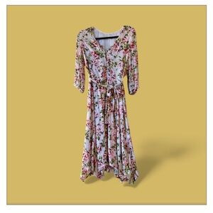 J. Jill Floral Pink and Green Women's Dress